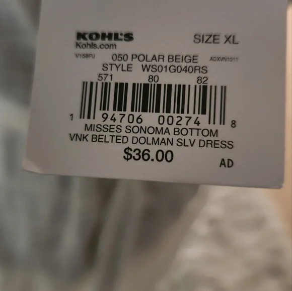 NWT ! SONOMA DRESS ! - Picture 2 of 8